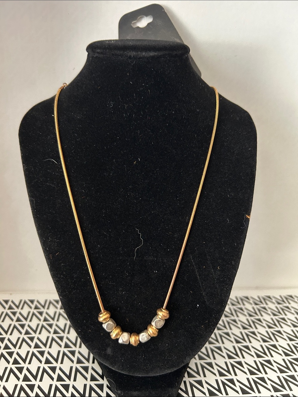 Paul Harris Gold-Tone Beaded Pendant Necklace for Women